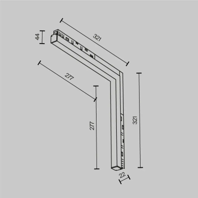 Трековый светильник Базис угловой / Basis Angle Exility 2700-6000K 24Вт 120° Dim Smart, TR102-24W-DS-W. TM Maytoni