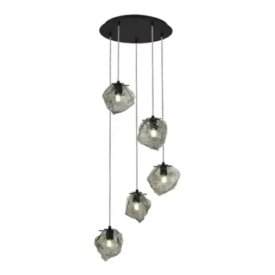 SL1175.403.05 Светильник подвесной ST-Luce Черный/Серо-зеленый E14 5*40W