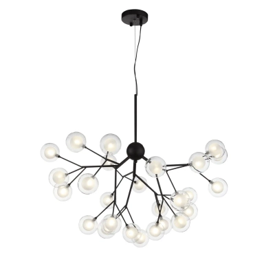 SL376.403.27 Светильник подвесной ST-Luce Черный/Прозрачный, Белый G4 LED 27*2W