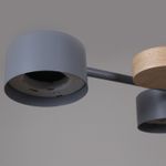 03758-0.3-06 GREY+WOOD GX53 светильник потолочный