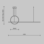 Подвесной светильник Halo 3000-4000К 40Вт, MOD247PL-L49BK. TM Maytoni