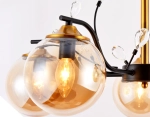 Подвесная люстра TR9072/5 BK/TI черный/янтарь E14 max 40W D620*420