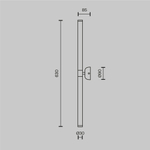 Настенный светильник (бра) Ось / Axis 3000К 16Вт, MOD106WL-L16B3K. TM Maytoni