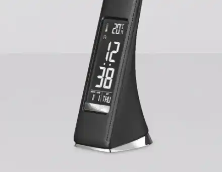 Светодиодная настольная лампа с дисплеем DE509 BK черный LED 3000-6400K 6W+LCD 2W