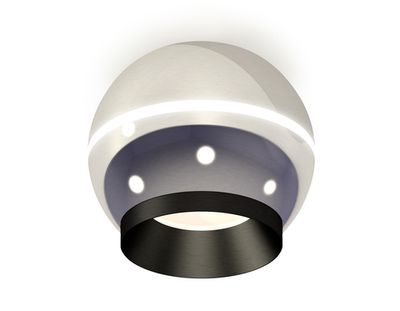 Комплект накладного светильника XS1104001 PSL/PBK серебро полированное/черный полированный MR16 GU5.3 LED 3W 4200K (C1104, N7031)