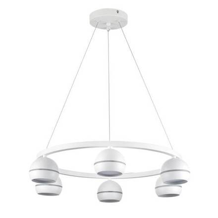 8254/6 COMFI LN26 246 белый, металл Светильник подвесной LED GX53 6*7W 220V LUAZANA