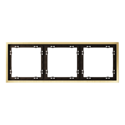 VLSM120309 Рамка металлическая на 3 поста, S70 Metal (латунь). (ТМ Maytoni)