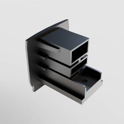 Заглушка торцевая Trinity черный, 1шт, TRA005EC-31B. TM Maytoni