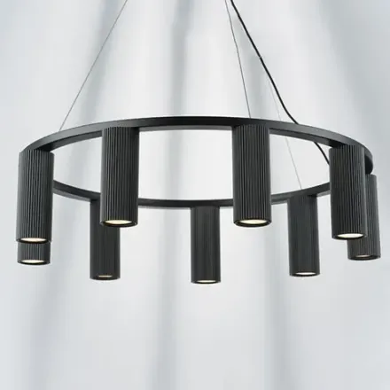718097 Люстра ROMA 9х28W GU10 (led) MATT BLACK Lightstar