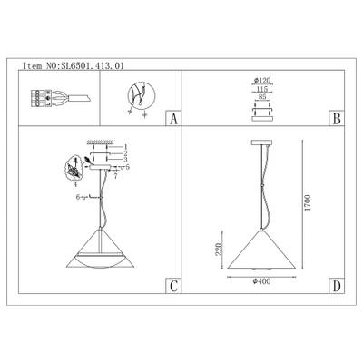 SL6501.413.01 Светильник подвесной ST-Luce Черный/Черный LED 1*12W 3000K
