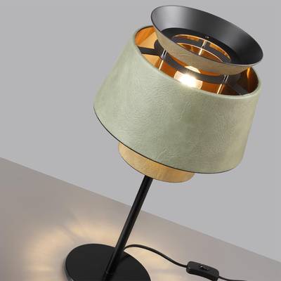 4992/1TA PENDANT ODL24 401 черный/зеленый/золотой/металл/экокожаНастольная лампа E27 1*60W KRESSA