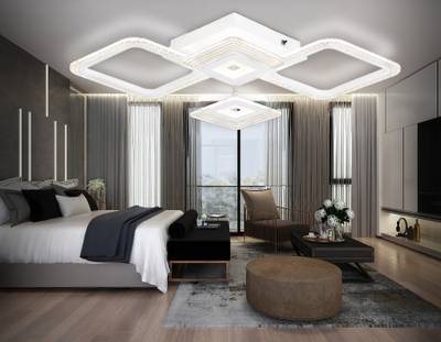 Светильник потолочный светодиодный с пультом FA4281/4 WH белый 56W 3000K+6400K/4200K/6400K+3000K 525*525*75 (ПДУ ИК)