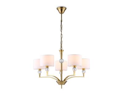 Светильник подвесной LH71131/5 BS/WH латунь/белый E14/5 max 40W D660*880