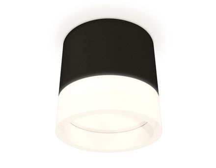 Комплект накладного светильника с акрилом XS8111001 SBK/FR черный песок/белый матовый GX53 (C8111, N8401)