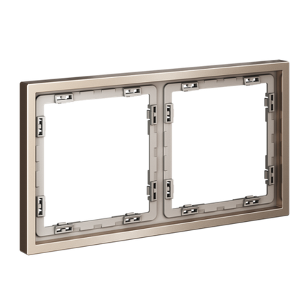 VLSM120210 Рамка металлическая на 2 поста, S70 Metal (платина). (ТМ Maytoni)