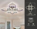 Потолочный светодиодный светильник с пультом FA283/4+4 CH хром 147W 750*750*120 (ПДУ РАДИО 2.4G)
