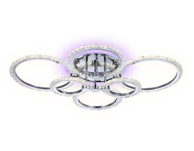 Потолочный светодиодный светильник с пультом FA413/4+2 CH хром 132W 840*600*120 (ПДУ РАДИО 2.4G)