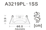 Точечный встраиваемый светильник Arte Lamp ACCENTO A3219PL-1SS, 1хGU10