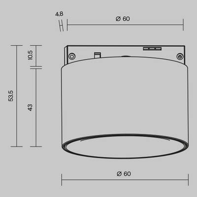 Трековый светильник Alfa S Levity 3000К 5Вт 36°, TR188-1-5W3K-M-BW. TM Maytoni