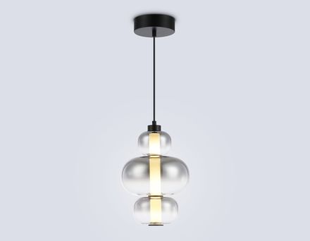 Светильник светодиодный подвесной LH11057 BK/SM черный/дымчатый 18W 3000K D230*350