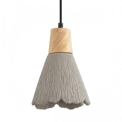 8351/1B SUSPENTIONI черный/серый/бежевый, металл/дерево/цемент Подвес E27 60W 220V EOLIANA