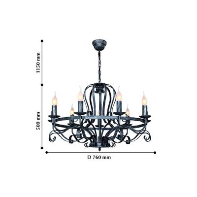 Подвесная люстра Palermo 2162-9P, 9*E14*40W. ТМ F-Promo