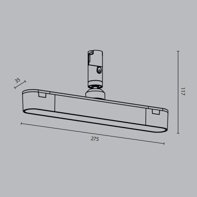 Трековый светильник Базис поворотный / Basis Rot Flexity 3000К 10Вт 100°, TR202-1-10W3K-B. TM Maytoni
