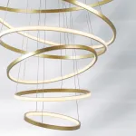 736483 Люстра ROTONDA 293W LED 8471LM 120G ЗОЛОТО 3000K