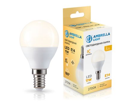 Лампа светодиодная 451113 LED P45 11W IC E14 2700K 175-265V