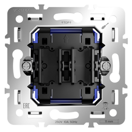 VLS0201M Механизм выключателя двухклавишного 10А, S70. (ТМ Maytoni)