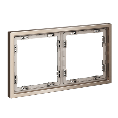 VLSM120210 Рамка металлическая на 2 поста, S70 Metal (платина). (ТМ Maytoni)