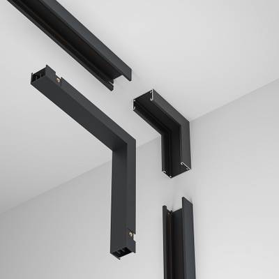 Коннектор питания угловой внутренний Basity, черный, TRA172ICPC-1B. TM Maytoni