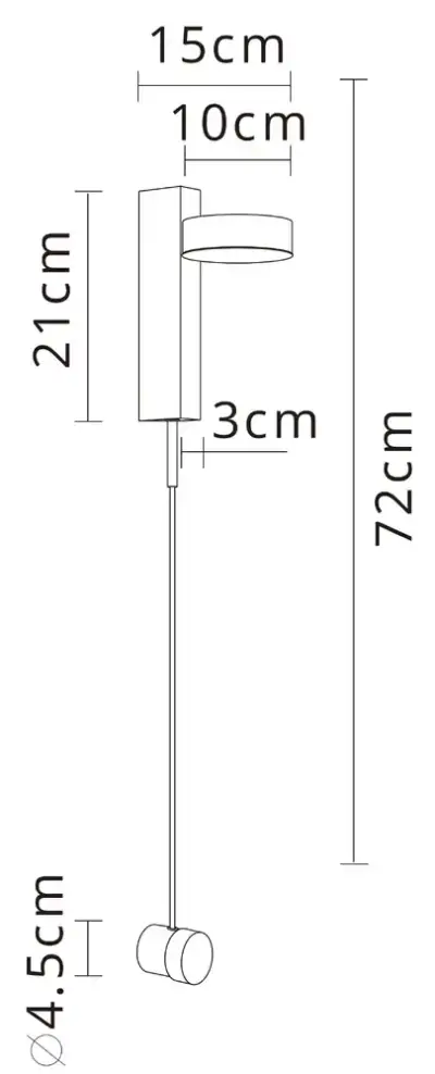 Настенный светильник Arte Lamp MIRACH A2142AP-10BK, 1хLED