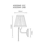 Бра Arte Lamp MARRIOT A5039AP-1CC, 1хE27