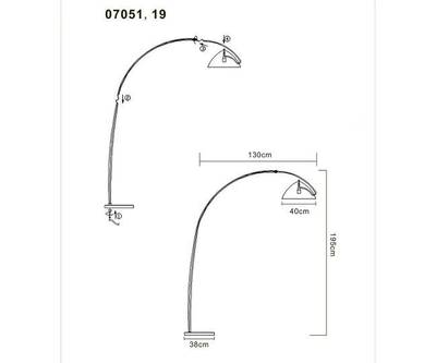 07051,19 Торшер Тинк черный w140*40 h190 E27 1*40W комплект состоит из 2х коробок