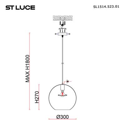 SL1514.523.01 Светильник подвесной ST-Luce Белый/Бежевый,Синий E27 1*40W