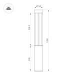 Светильник LGD-CASTELLO-BOLL-H1200-20W Warm3500-MIX (GR, 80 deg, 230V) (Arlight, IP65 Металл, 5 лет)