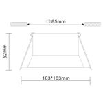 ST207.418.01 Св-к встр. Мат. черный GU10 1*50W  L103xW103xH52 220V Без ламп