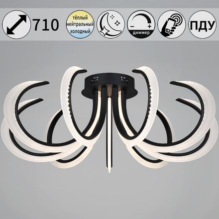 74390-0.3-09L black светильник потолочный