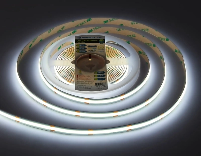 Светодиодная лента GS4753 COB 528Led/14W m/ 24V IP20 6500K/ 5m*10mm*2mm кратность резки 45.45mm (2 конт.)
