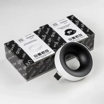 L01002720 Светильник LEVIGO MR16/HP16 ЧЕРНЫЙ/БЕЛЫЙ МАТОВЫЙ (010027+510020)