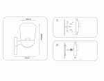 Светильник уличный настенный ST2083 BK/FR черный/белый матовый IP54 E27 max 40W 260*150*185