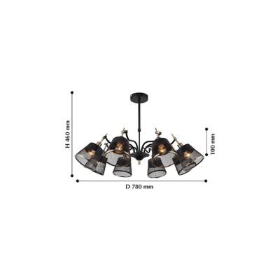 Потолочная люстра Eget 2197-8U, 8*E14*40W. ТМ F-Promo