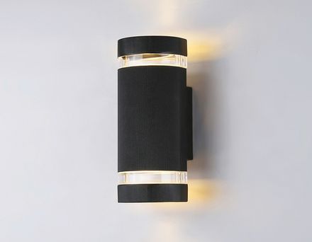 Светильник уличный настенный архитектурный ST2562/2 BK/CL черный/прозрачный IP54 GU10/2 max 35W 235*100*65