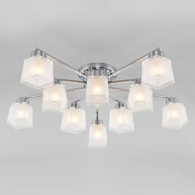 Потолочная люстра со стеклянными плафонами 30162 хром