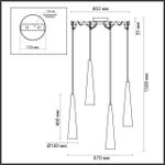 5043/42L L-VISION ODL24 301 глянц.золото/прозрачный/металл/стекло Люстра LED 42W 3000K 4167Лм LUMP