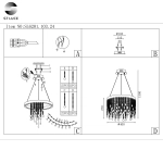 SL6201.103.24 Люстра подвесная ST-Luce Серебристый/Прозрачный LED 1*24W 3000K/4000K/6000K