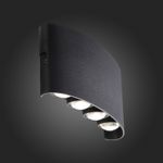 SL089.401.08 Светильник уличный настенный ST-Luce Черный кварцевый LED 8*1W 4000K