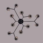 6555/12C CLASSI LN25 черный/дымчатый/металл/стекло Люстра потолочная E14 12*40W 220V MADONNA