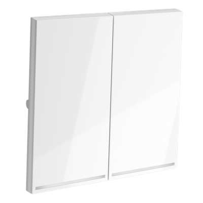 VLS000401 Клавиши для выключателя/переключателя двухклавишного с подсветкой, S70 (белый глянцевый). (ТМ Maytoni)